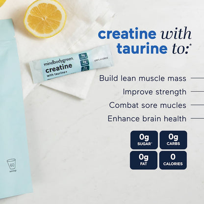 mindbodygreen creatine with taurine+